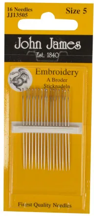 John James Broderinåler Størrelse 5 - 16 stk