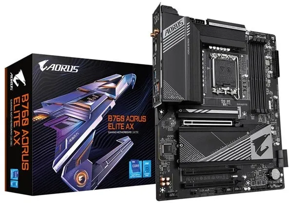 GIGABYTE B760 AORUS ELITE AX Hovedkort - Intel B760 - Socket Intel LGA1700 - RAM DDR5 - ATX