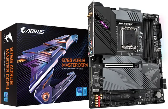 GIGABYTE B760 AORUS MASTER DDR4 Hovedkort - Intel B760 - Socket Intel LGA1700 - RAM DDR4 - ATX