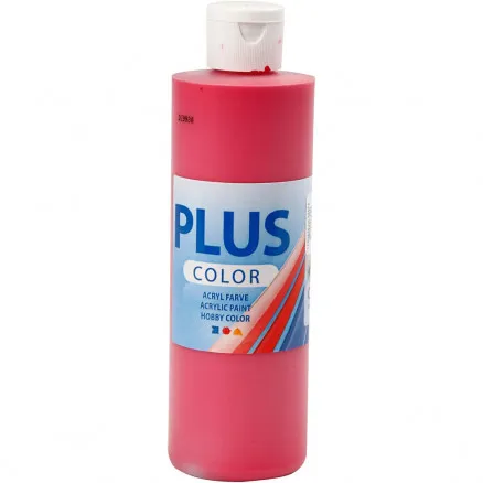 Plus Color hobbymaling, primærrød, 250 ml/ 1 fl.