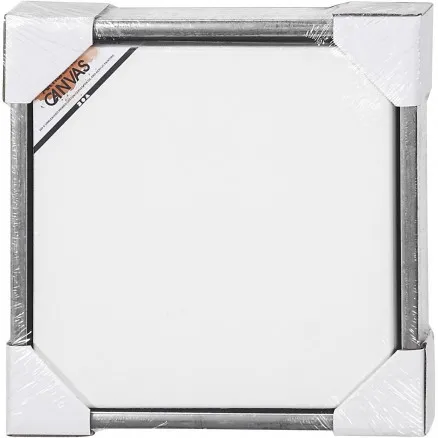 ArtistLine Canvas med ramme, utv. mål 34x34 cm, dybde 3 cm, hvit, anti