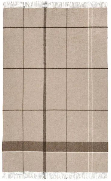KRISTINA DAM STUDIO Gradient Throw - brun alpakkaull og ull (240x140)